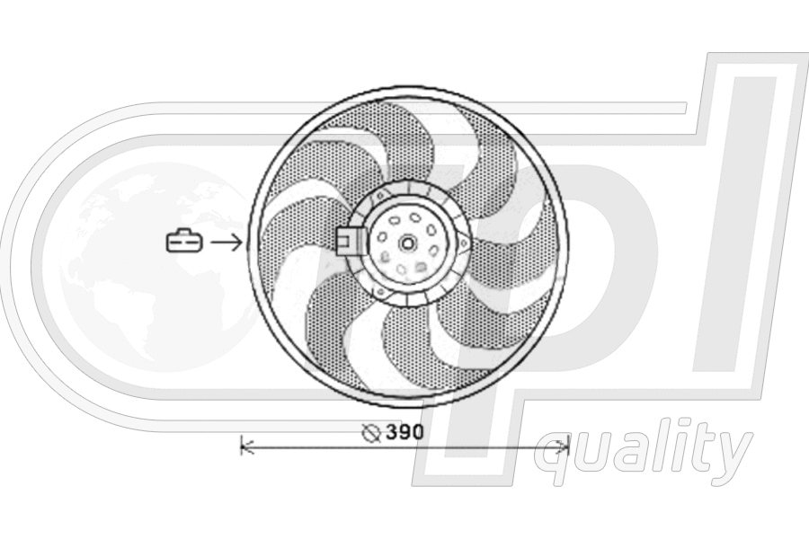 Fan, engine cooling (APELOP5070)