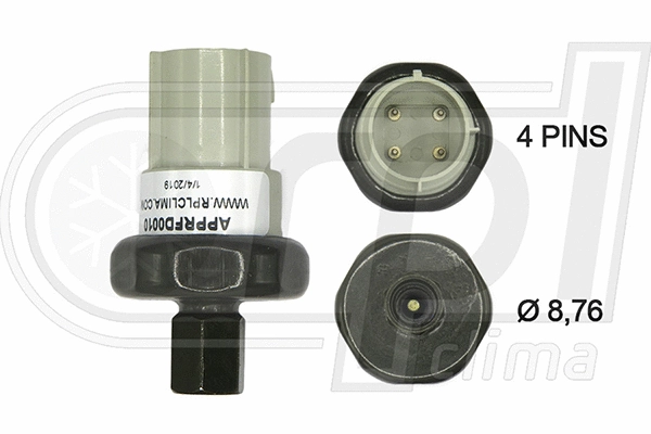 Pressure Switch, air conditioning (APPRFD0010)