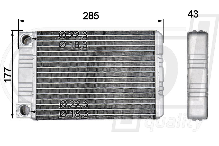 Heat Exchanger, interior heating (APCHMB1017)