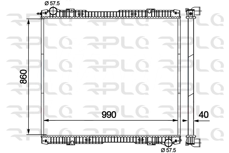 Radiator, engine cooling (APRASC5007)