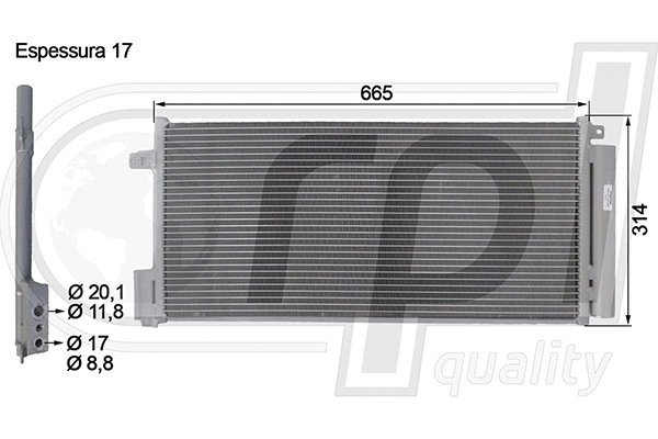 Condenser, air conditioning (APCDFT5055)