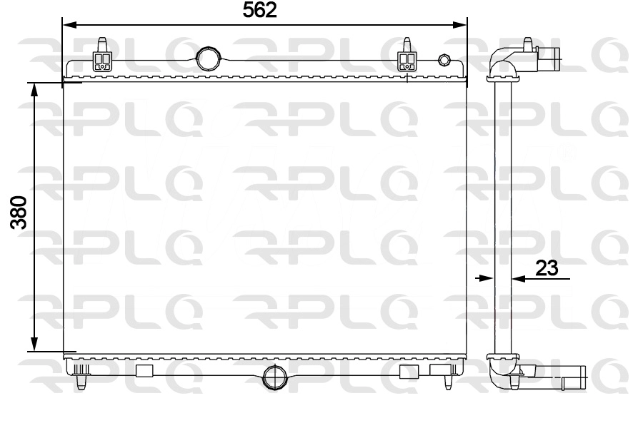Radiator, engine cooling (APRACI5020)