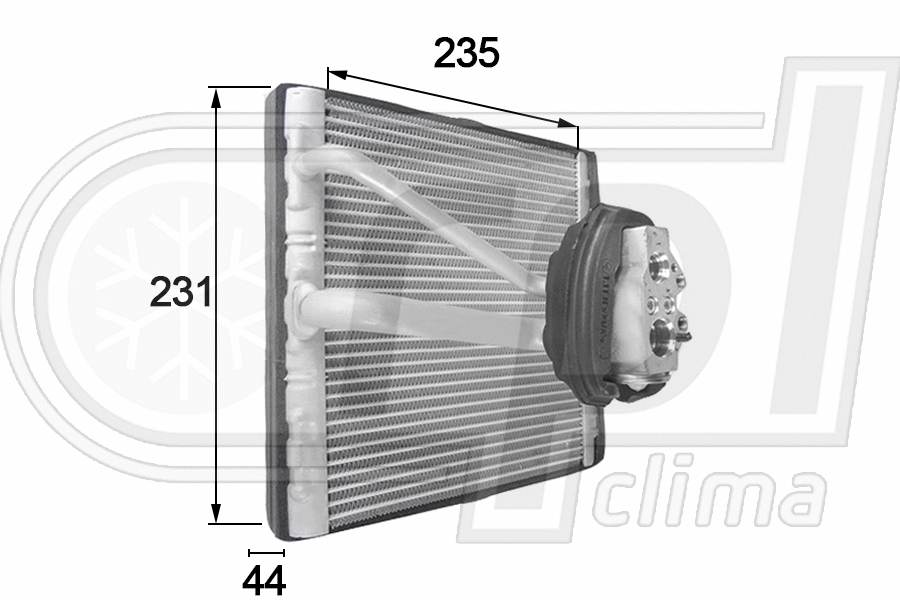 Evaporator, air conditioning (APEVVW0011)