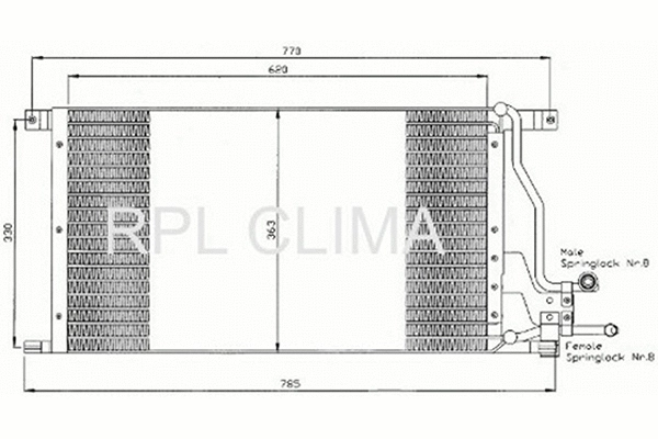 Condenser, air conditioning (APCDFD0030)