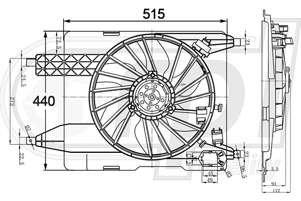 Fan, engine cooling (APELRE5025)