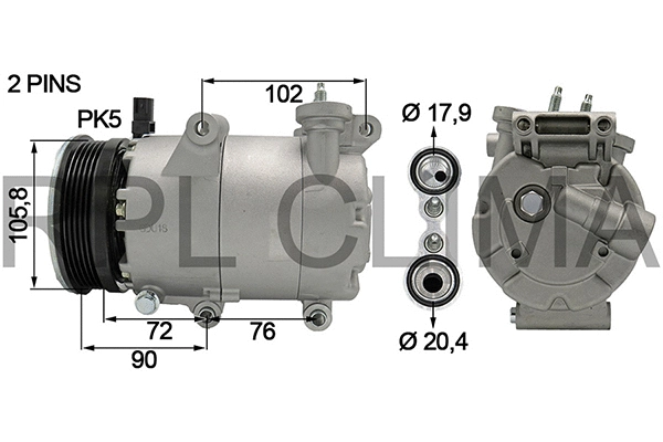 Compressor, air conditioning (APCOFD0071)