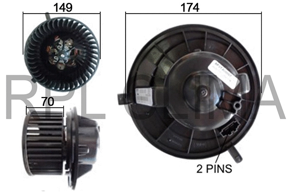 Electric Motor, interior blower (APVTAU0007)