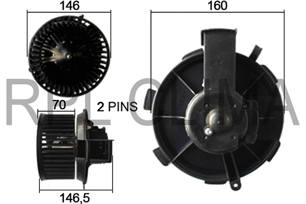 Electric Motor, interior blower (APVTCI0023)