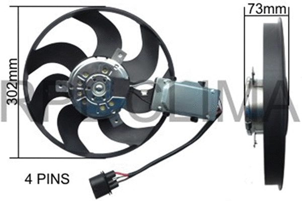 Fan, engine cooling (APELVW0071)