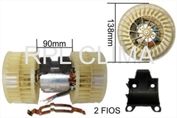 Electric Motor, interior blower (APVTMB0001)