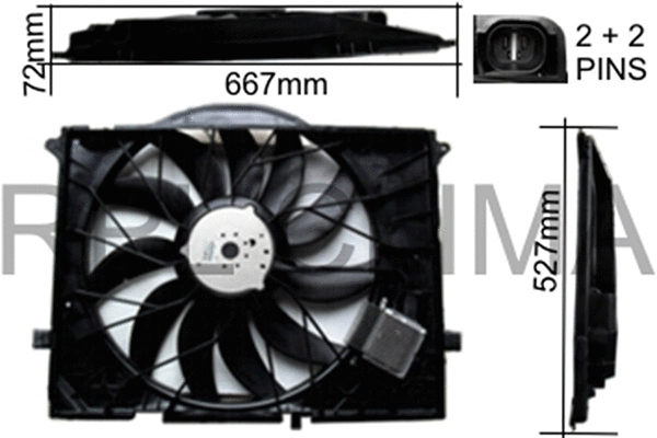Fan, engine cooling (APELMB0026)