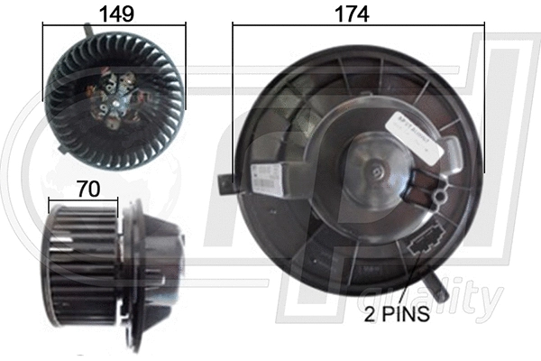 Electric Motor, interior blower (APVTAU5007)