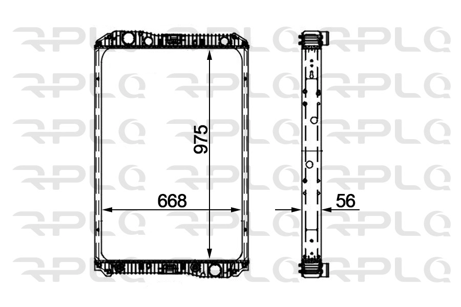 Radiator, engine cooling (APRAMB5026)