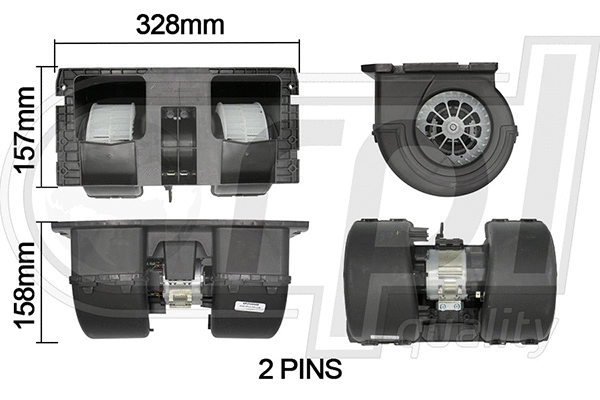 Electric Motor, interior blower (APVTVO5008)
