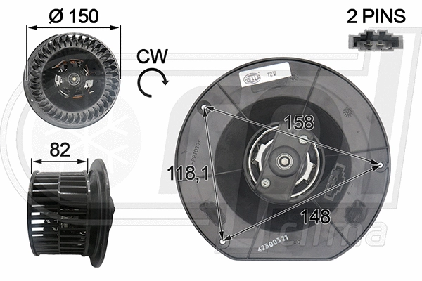 Electric Motor, interior blower (APVTFD0006)
