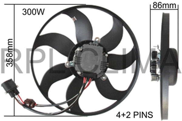 Fan, engine cooling (APELVW5069)