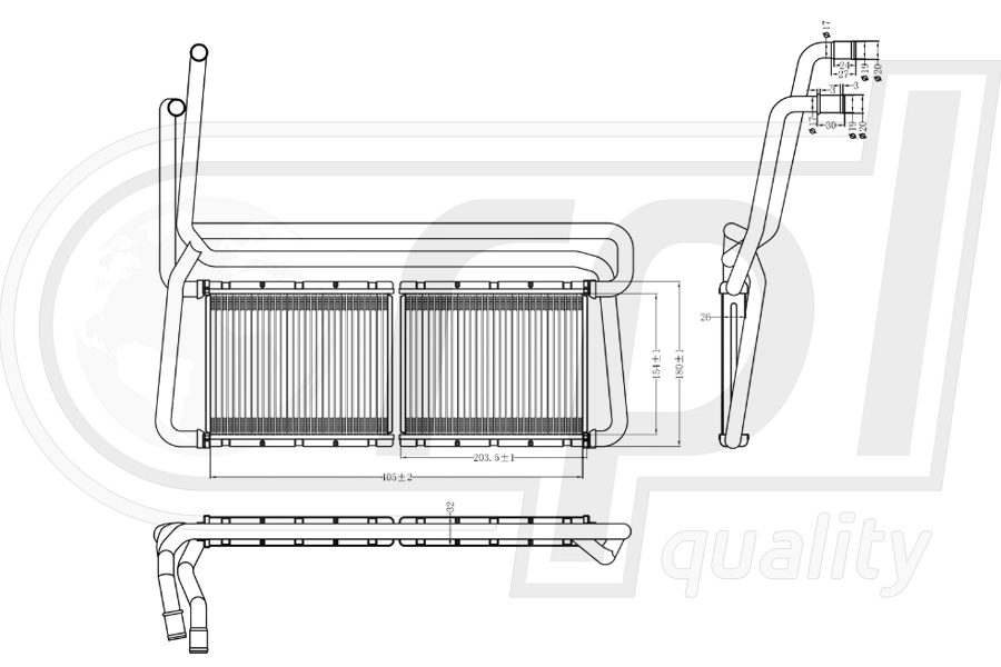 Heat Exchanger, interior heating (APCHSC5004)
