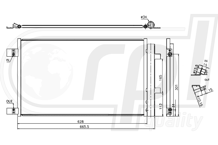 Condenser, air conditioning (APCDRE5085)