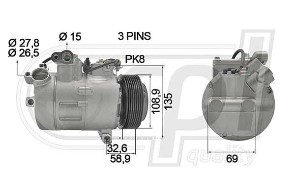 Compressor, air conditioning (APCOBW5072)