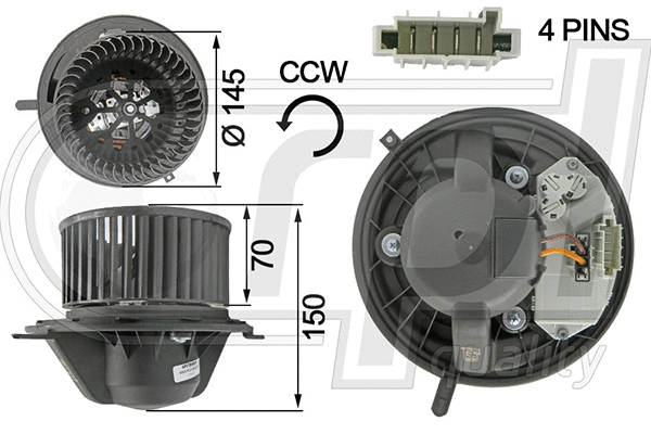 Electric Motor, interior blower (APVTBW5011)