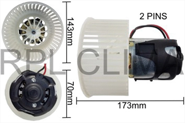 Electric Motor, interior blower (APVTBW0014)