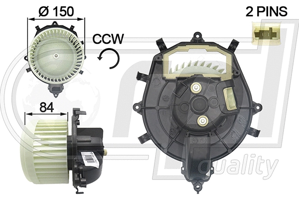 Electric Motor, interior blower (APVTCI5040)