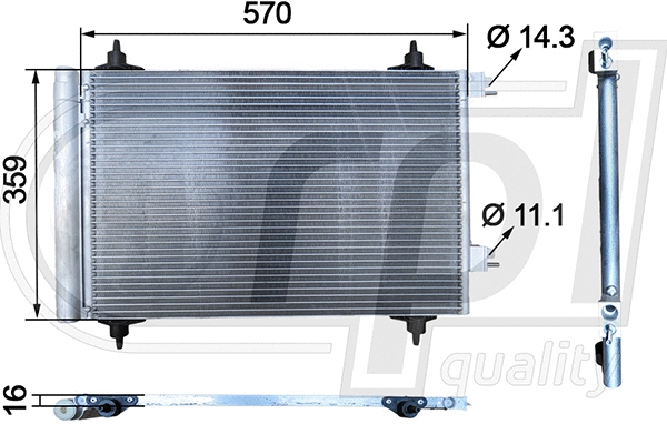 Condenser, air conditioning (APCDCI5041)
