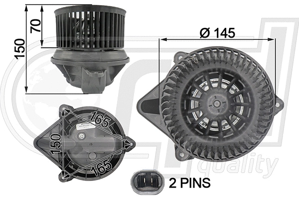 Electric Motor, interior blower (APVTNI5007)