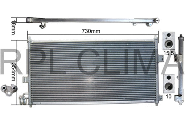 Condenser, air conditioning (APCDNI0021)