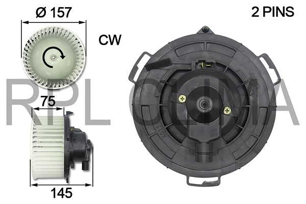 Electric Motor, interior blower (APVTMZ0001)
