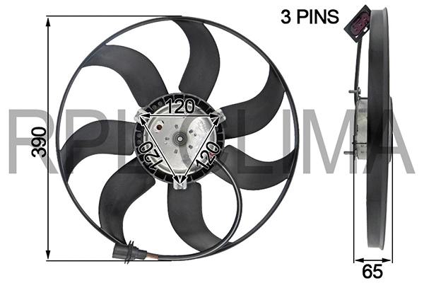 Fan, engine cooling (APELVW0073)