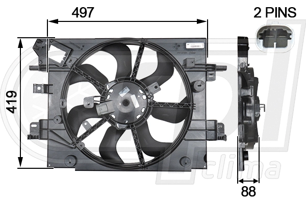 Fan, engine cooling (APELDA0003)
