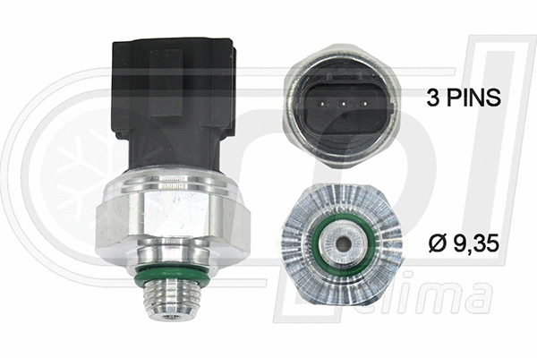 Pressure Switch, air conditioning (APPRHY0002)