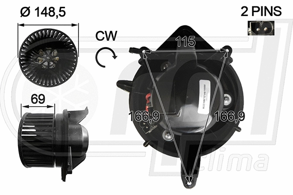 Electric Motor, interior blower (APVTMNI002)