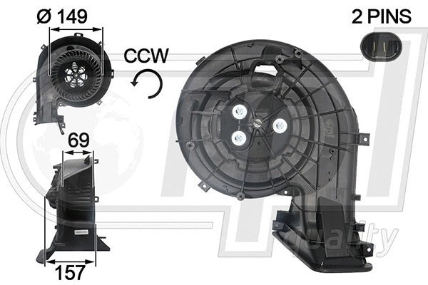 Electric Motor, interior blower (APVTOP5013)