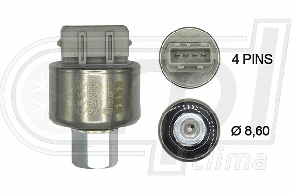 Pressure Switch, air conditioning (APPRCI0010)