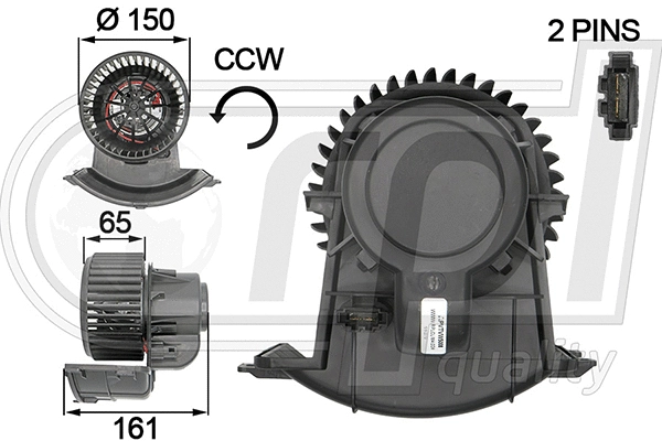 Electric Motor, interior blower (APVTVW5008)