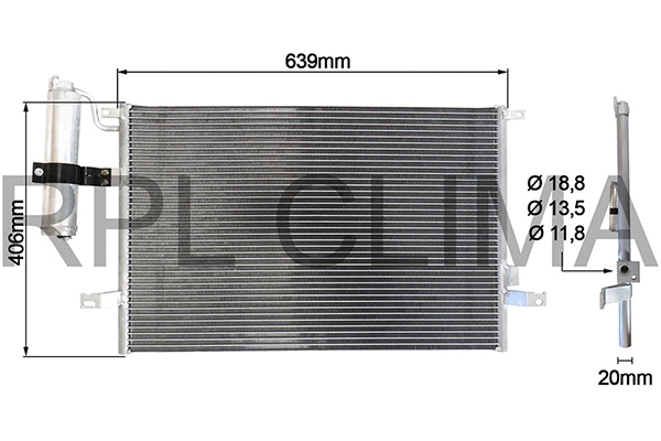 Condenser, air conditioning (APCDDW0009)