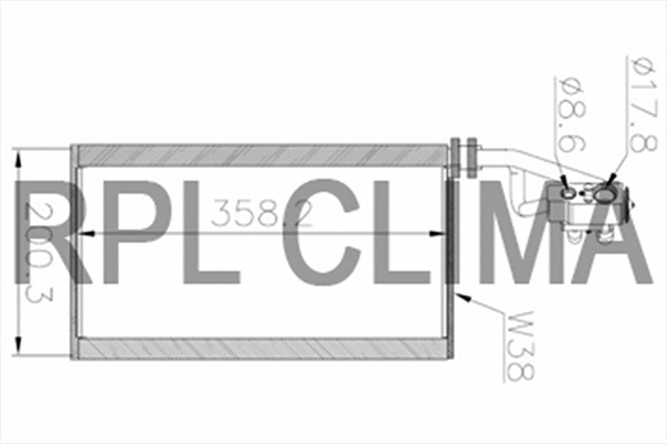 Evaporator, air conditioning (APEVSC5002)