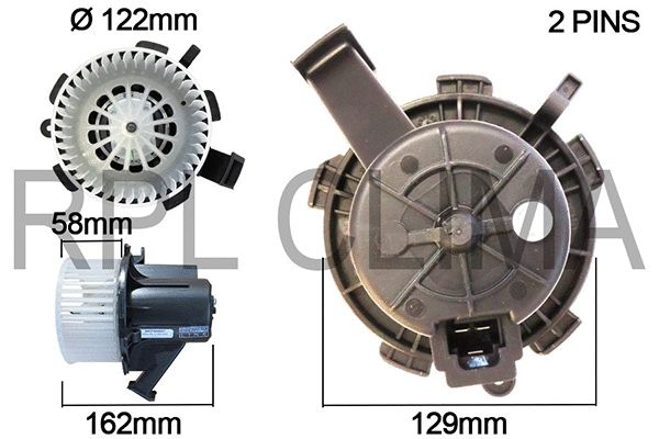 Electric Motor, interior blower (APVTSM0001)