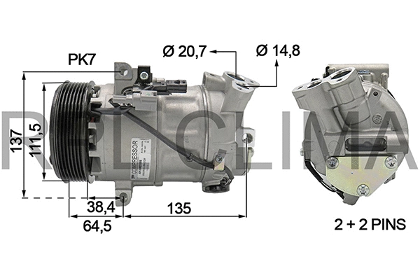Compressor, air conditioning (APCORE0086)