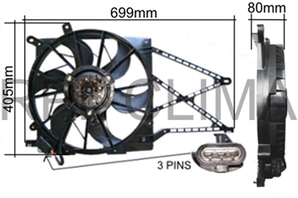 Fan, engine cooling (APELOP0012)