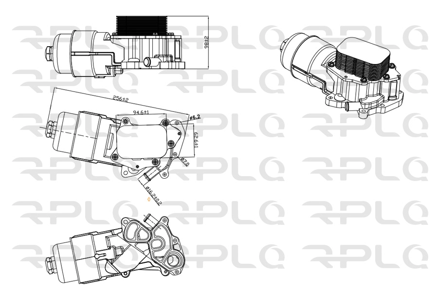 Oil Cooler, engine oil (APITCI5004)