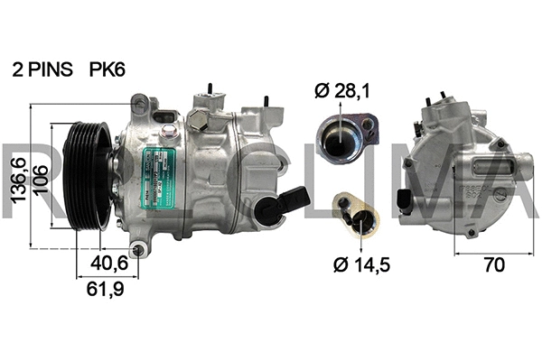 Compressor, air conditioning (APCOAU0128)