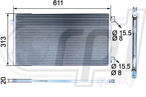 Condenser, air conditioning (APCDFT5029)