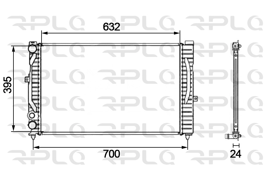 Radiator, engine cooling (APRAVW5015)