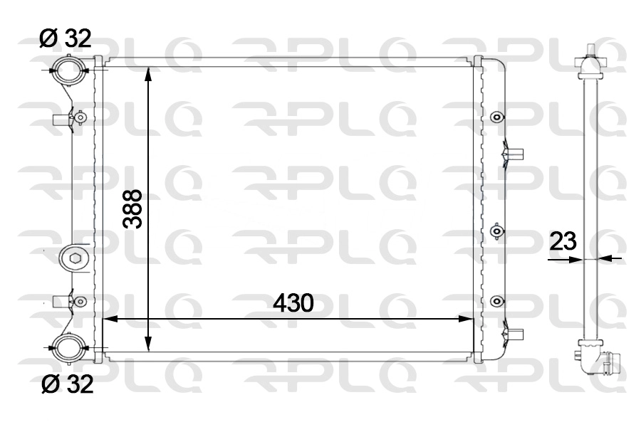 Radiator, engine cooling (APRAVW5010)