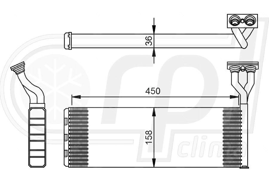 Heat Exchanger, interior heating (APCHSC5003)
