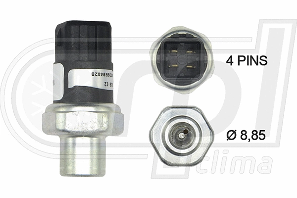 Pressure Switch, air conditioning (APPRVW0007)