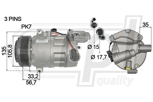 Compressor, air conditioning (APCOBW5057)
